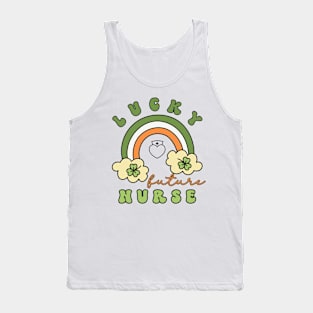 Lucky Future Nurse for Kids, St. Patricks Day Kids Gift, Future Nurse, Lucky Shamrock, Rainbow Lucky Future Nurse Kids Tank Top